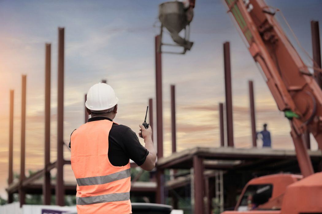 an inspector inspecting a machine